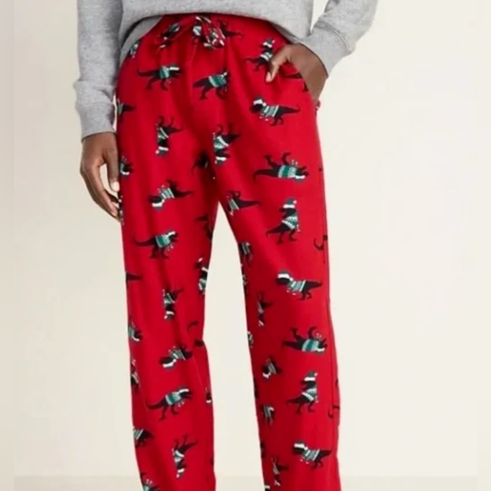 Old Navy Mens Red Dinosaur Lounge Sleep Pajama Pants With Pockets Size XL